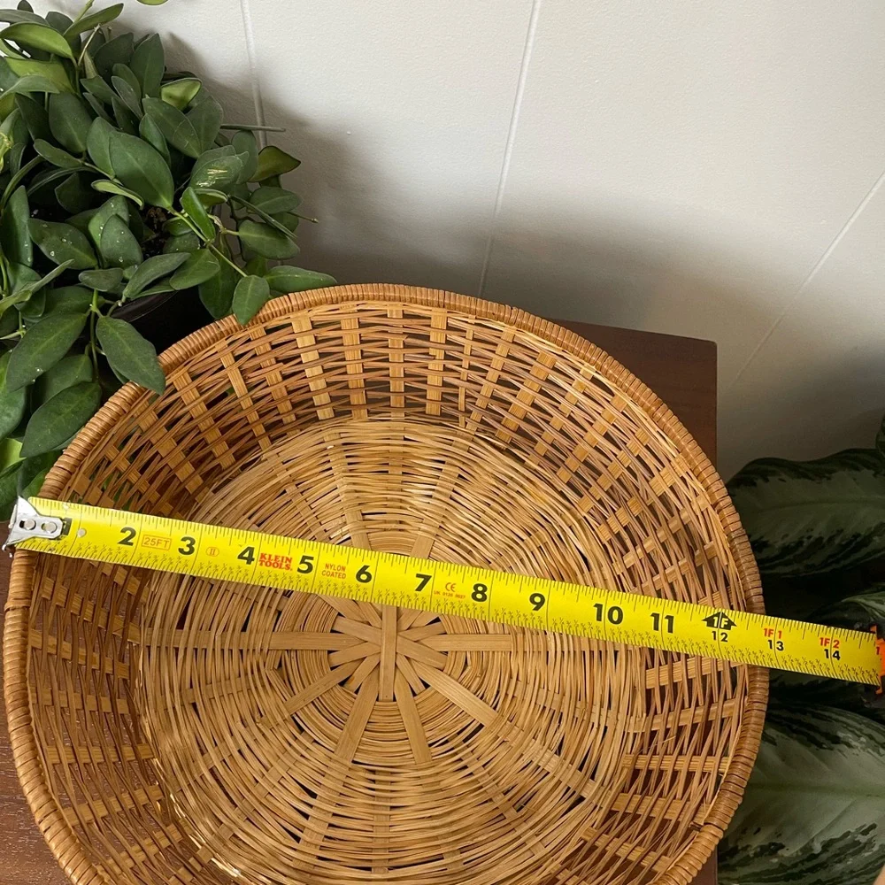 Woven Basket brown‎ bohemian granny plant storage fruit basket